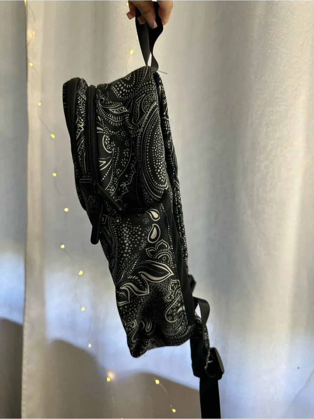 Vera Bradley Black and White Paisley Backpack